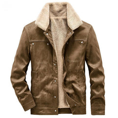 Men's Casual Warm Cotton Sherpa Cashmere Jacket