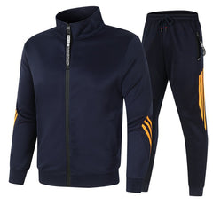 Men's Stand Collar Zipper Sports Leisure Suit