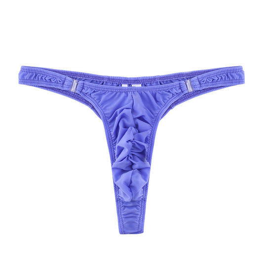 Men's Ice Silk Low Rise Detachable Thong