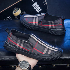 Men's Striped Print Casual Shoes
