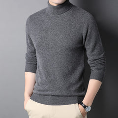 Men's Pure Wool Turtleneck Sweater