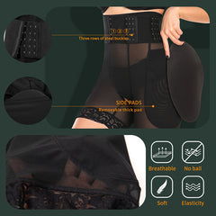 Nine-breasted Open Crotch Mesh Shapewear