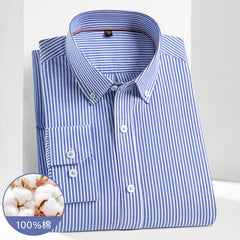 Men's Pure Cotton Non-iron Business Striped Shirt