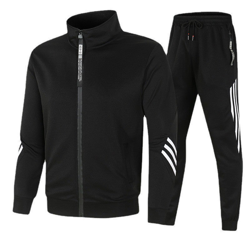Men's Stand Collar Zipper Sports Leisure Suit