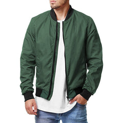Men's Loose Stand Collar Bomber Jacket