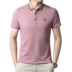 Men's New Lapel Cotton Embroidered Polo Shirt