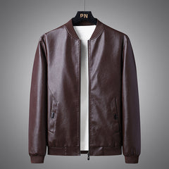 2022 Plus Size Men's Slim Leather Jacket