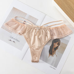 Lace Strap Hollow Transparent Sexy Low Waist Thong