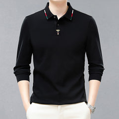 Men's Cotton Breathable Embroidered Business POLO Shirt