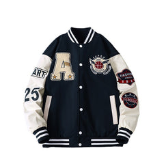 Men's Spring Baseball Uniform Loose Bomber Jacket