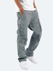 New Men's Drawstring Multi-pocket Casual Trousers