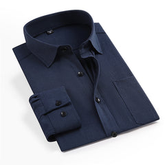 Men's Spring Large Size Non-Iron Business Casual Shirt