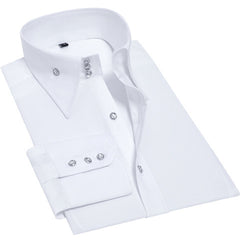 New high-end crystal diamond button color matching business shirt