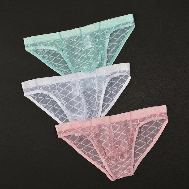 Men's Mesh Transparent Soft and Comfortable Briefs