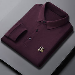 Men's Double Sided Fleece Print POLO Shirt
