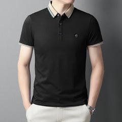 Men's New Lapel Cotton Embroidered Polo Shirt