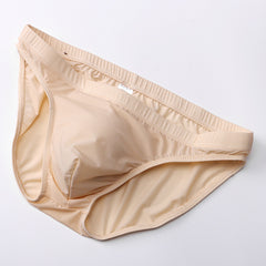 Men's Solid Color Breathable Low Waist Plus Size Briefs