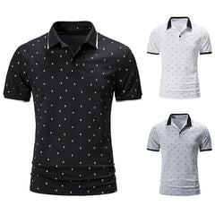 Men's Lapel Printed POLO Shirt