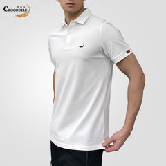 Men's Short-sleeved Lapel Casual Crocodile Polo Shirt