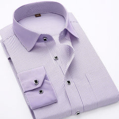 Men's Non-Iron Stripe Long Sleeve Shirt