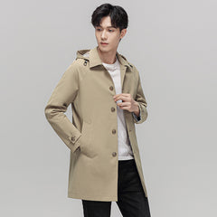 Men's Lapel Business Casual Windbreaker Down Jacket