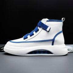 Men's High Top Comfortable Velcro White Shoes