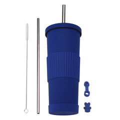 830ml Stainless Steel Straw Cup Large Capacity Simple Car Warm Cup