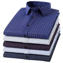 Men's Loose Plus Size Striped Shirt