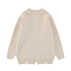 Men's Casual Jacquard Crew Neck Sweater