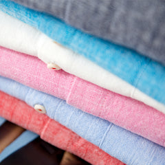 Men's Cotton Linen Embroidered Wrinkle-Resistant Shirt