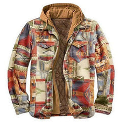 Padded Plaid Printed Hooded Jacket