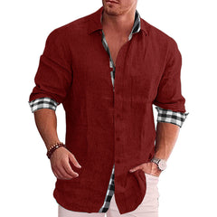 2022 Fall Casual Men's Cotton Linen Shirt