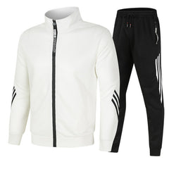 Men's Stand Collar Zipper Sports Leisure Suit