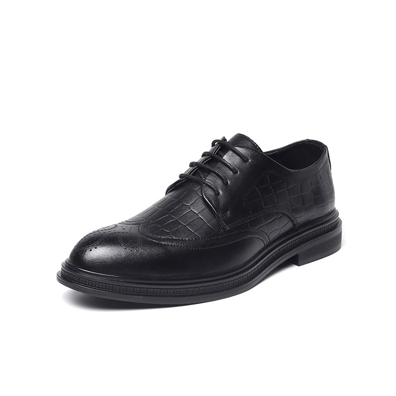 Men's Carved Leather Business Casual Leather Shoes