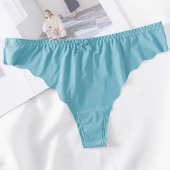 New Sexy Breathable Ice Silk Wavy Thong