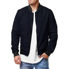Men's Loose Stand Collar Bomber Jacket