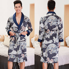 Men's Long Sleeve Nightgown Pajamas