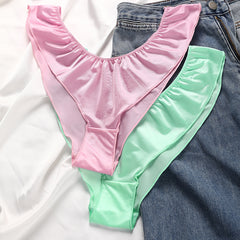 Low-rise Stretch Satin Breathable Thong