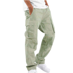New Men's Drawstring Multi-pocket Casual Trousers
