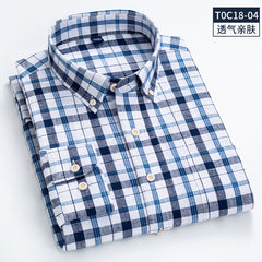 Men's Fashion Square Collar Casual Cotton Linen Shirt