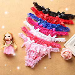Bow Lace Oversized Thong
