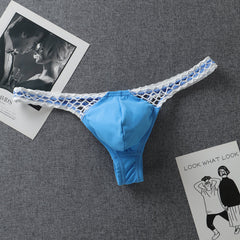 Men's Ice Silk Sexy Stitching Thong