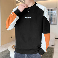Men's Color Contrast Panel Loose Sweater