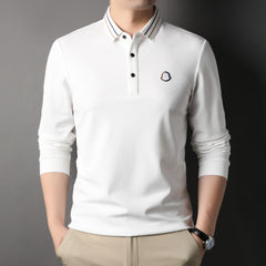 2023 New Casual Long-sleeved Lapel Polo Shirt
