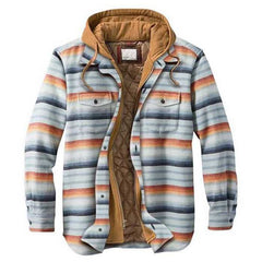 Padded Plaid Printed Hooded Jacket