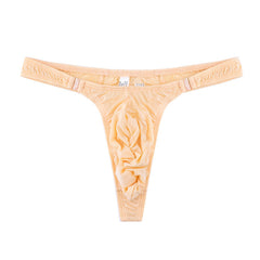 Men's Ice Silk Low Rise Detachable Thong