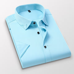 Men's Summer New Non-ironing Solid Color Shirt