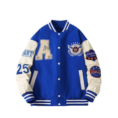 Men's Spring Baseball Uniform Loose Bomber Jacket
