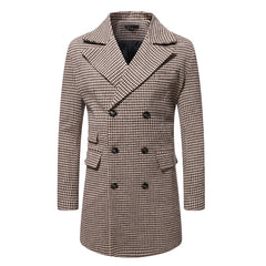 Men's Double Breasted Casual Long Coat