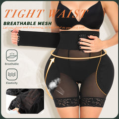 Nine-breasted Open Crotch Mesh Shapewear